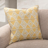 Seaside Trellis Sunwashed Gold 22"x22" Throw Pillow (Set of 2)