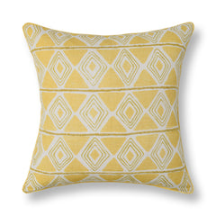 Seaside Trellis Sunwashed Gold 22"x22" Throw Pillow (Set of 2) - Ornate Home
