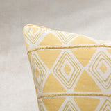 Seaside Trellis Sunwashed Gold 22"x22" Throw Pillow (Set of 2)