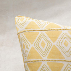 Seaside Trellis Sunwashed Gold 22"x22" Throw Pillow (Set of 2) - Ornate Home