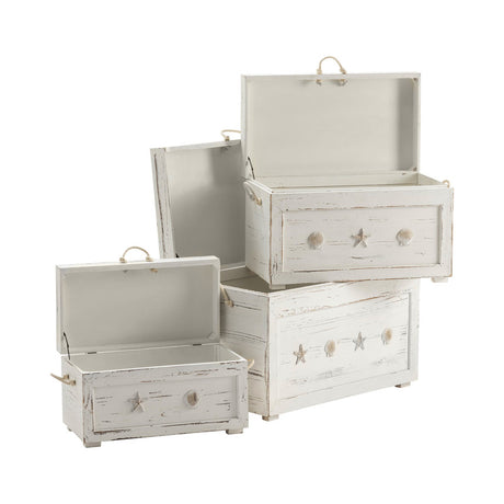 Seaside White 3-Piece Trunks - Ornate Home