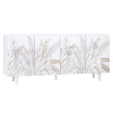 Seaside White/Brown Four-Door Sideboard - Ornate Home