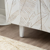 Seaside White/Brown Four-Door Sideboard - Ornate Home