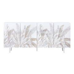 Seaside White/Brown Four-Door Sideboard - Ornate Home