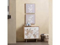 Seaside White/Brown Three-Drawer Chest - Ornate Home