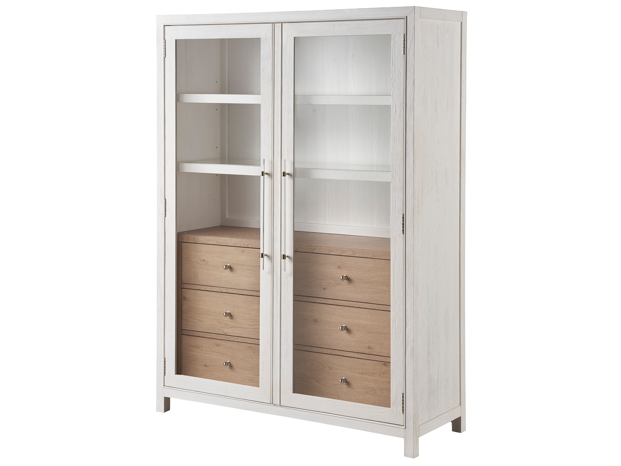 Seaside White Sand/Sand Dune Display Cabinet - Ornate Home