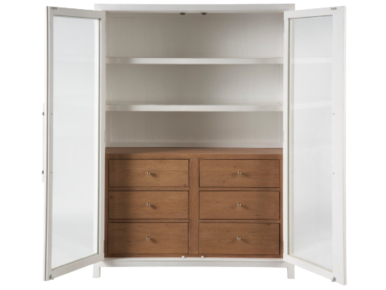 Seaside White Sand/Sand Dune Display Cabinet - Ornate Home