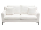 Seattle White Loveseat - Ornate Home