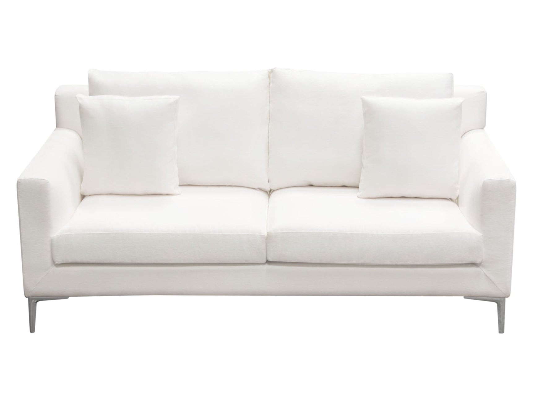 Seattle White Loveseat - Ornate Home