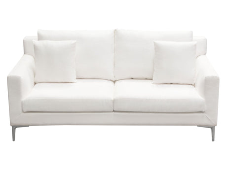 Seattle White Loveseat - Ornate Home