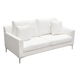 Seattle White Loveseat - Ornate Home