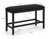 Sebastian Black Counter Height Bench - Ornate Home