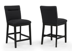 Sebastian Black Counter Height Chair (Set of 2) - Ornate Home