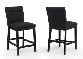 Sebastian Black Counter Height Chair (Set of 2) - Ornate Home