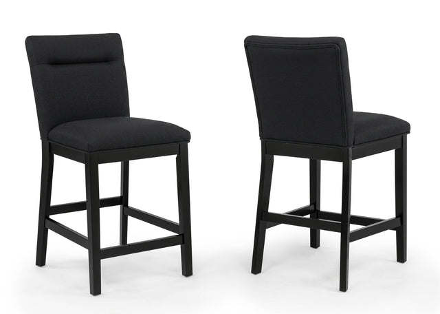 Sebastian Black Counter Height Chair (Set of 2) - Ornate Home