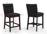 Sebastian Black Counter Height Chair (Set of 2) - Ornate Home