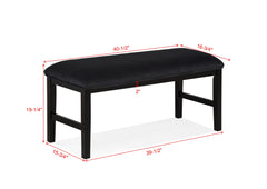 Sebastian Black Dining Bench - Ornate Home