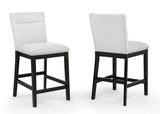 Sebastian Black/Gray Counter Height Dining Chair (Set of 2) - Ornate Home