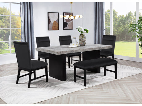 Sebastian Black Dining Bench - Ornate Home