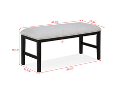 Sebastian Light Gray/Black Dining Set - Ornate Home