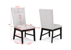 Sebastian Light Gray/Black Dining Set - Ornate Home