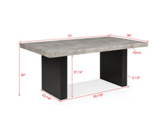Sebastian Light Gray/Black Dining Set - Ornate Home