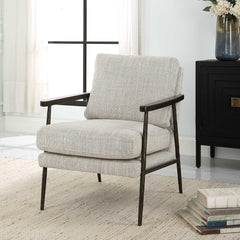 Sebastian White Cast Iron Accent Chair - Ornate Home