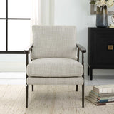 Sebastian White Cast Iron Accent Chair - Ornate Home