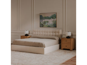 Sebastion Cream King Storage Bed - Ornate Home