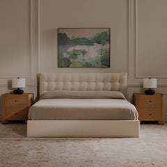 Sebastion Cream Queen Storage Bed - Ornate Home