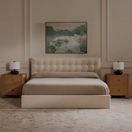 Sebastion Cream Queen Storage Bed - Ornate Home