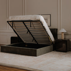 Sebastion Green Queen Storage Bed - Ornate Home