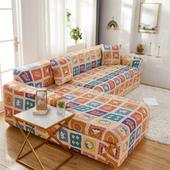 Sectional Sofa Covers, Super Stretch L Shape Couch Cover, Non Slip Slipcover with Elastic Bottom, Ideal for 1/2/3/4/5 Seater Sofas, Kids - Ornate Home