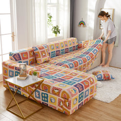 Sectional Sofa Covers, Super Stretch L Shape Couch Cover, Non Slip Slipcover with Elastic Bottom, Ideal for 1/2/3/4/5 Seater Sofas, Kids - Ornate Home