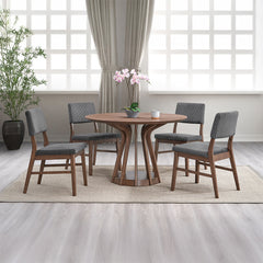 Seda Gray/Walnut Side Chair (Set of 2) - Ornate Home