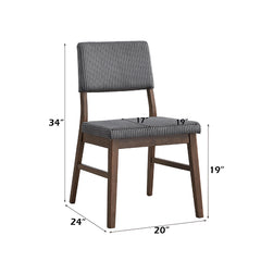 Seda Gray/Walnut Side Chair (Set of 2) - Ornate Home