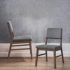 Seda Gray/Walnut Side Chair (Set of 2) - Ornate Home