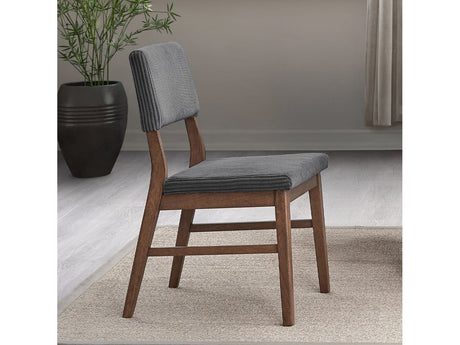 Seda Gray/Walnut Side Chair (Set of 2) - Ornate Home