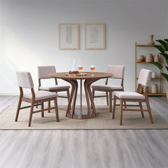 Seda Mauve/Walnut Side Chair (Set of 2) - Ornate Home