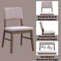 Seda Mauve/Walnut Side Chair (Set of 2) - Ornate Home
