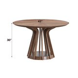 Seda Walnut Round Dining Table - Ornate Home