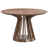 Seda Walnut Round Dining Table - Ornate Home