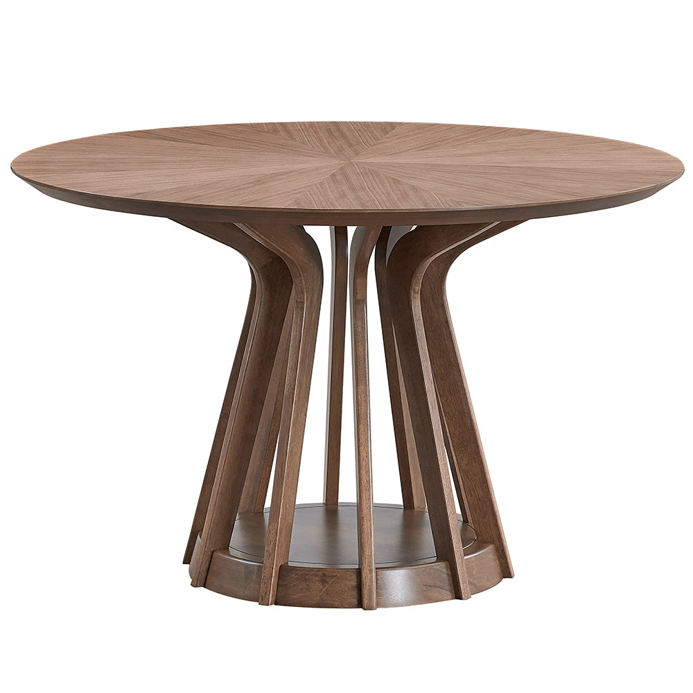 Seda Walnut Round Dining Table - Ornate Home