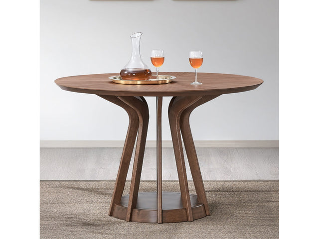 Seda Walnut Round Dining Table - Ornate Home
