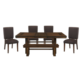 Sedley Espresso 6pc Dining Set - Ornate Home