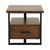 Sedley Walnut/Black End Table - Ornate Home