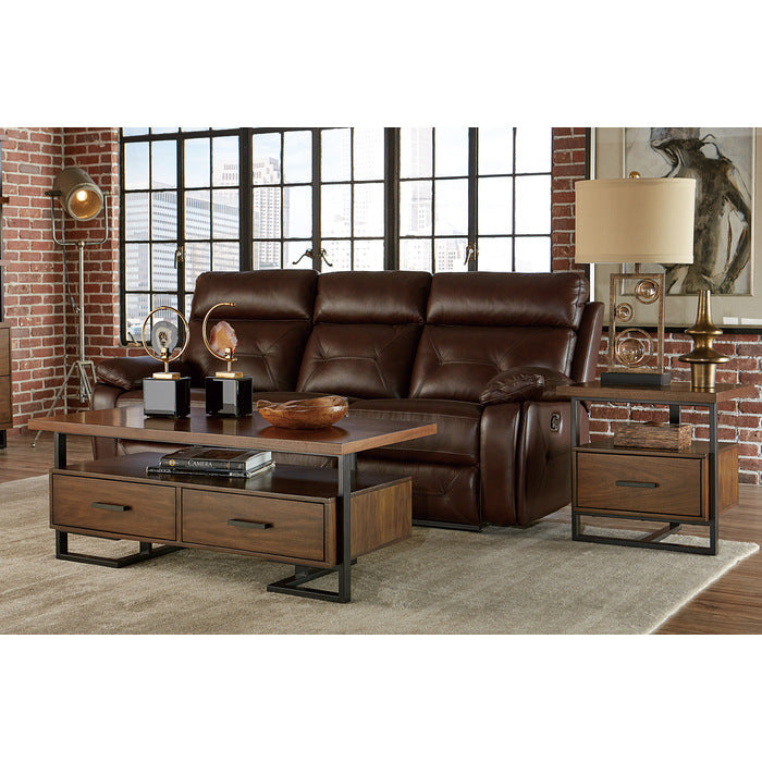 Sedley Walnut/Black End Table - Ornate Home