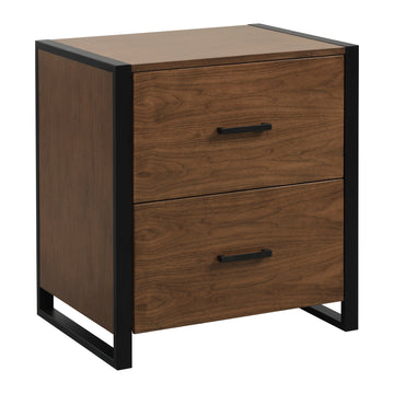 Sedley Walnut/Black File Cabinet - Ornate Home