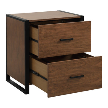 Sedley Walnut/Black File Cabinet - Ornate Home