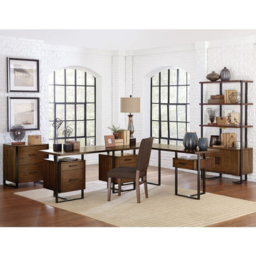 Sedley Walnut/Black File Cabinet - Ornate Home